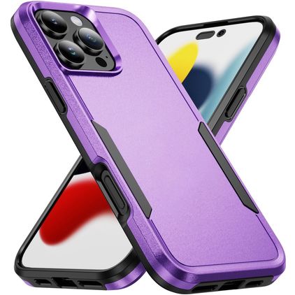 Mobigear Heavy Armor Coque iPhone 16 Pro Max Coque arrière Rigide Anti-Chocs - Violet