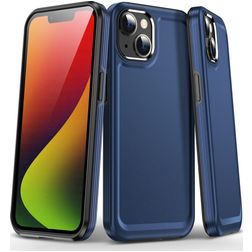 Mobigear Slim Armor Coque iPhone 15 Plus Coque arrière Rigide Anti-Chocs - Bleu Marin