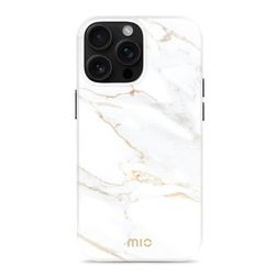 MIO iPhone 16 Pro MagSafe Plastique rigide Coque arrière - White Marble