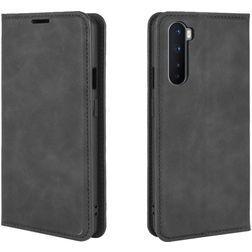 Mobigear Retro Slim Housse OnePlus Nord Etui Porte-Monnaie - Noir