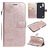Mobigear Pressed Butterfly Bookcase Case Rose Gold Motorola Moto E6s (2020)