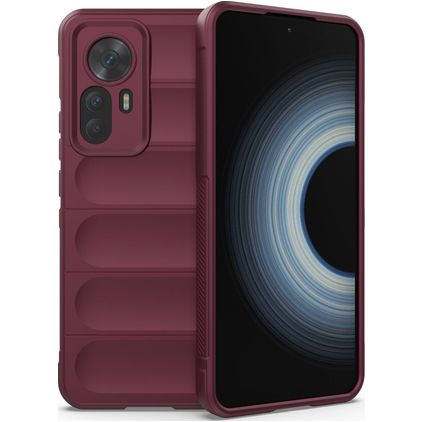 Mobigear Bumpy Coque Xiaomi 12T Coque arrière en TPU Souple - Bordeaux