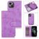 Mobigear Wallet Housse iPhone 15 Etui avec Coque Détachable Porte-Monnaie - Violet