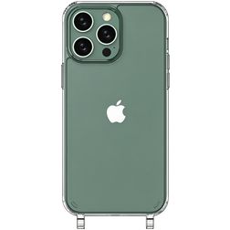 Mobigear Mix & Match Transparent iPhone 14 Pro Max TPU souple Coque avec cordon - Transparent