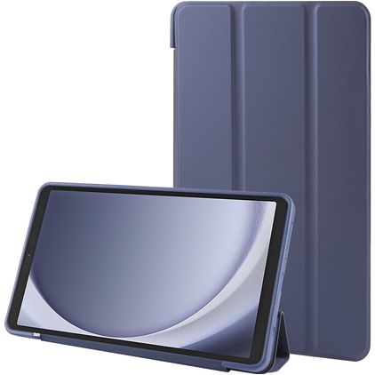 Mobigear Tri-Fold Gel Coque Samsung Galaxy Tab A9 (2023) Etui en TPU,Similicuir - Dark Blue