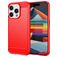 Mobigear Brushed Slim Coque iPhone 15 Pro Coque arrière en TPU Souple - Rouge