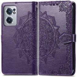 Mobigear Mandala Housse OnePlus Nord CE 2 Etui Porte-Monnaie - Violet