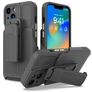 Mobigear Explorer Coque iPhone 14 Coque arrière Rigide Anti-Chocs avec Support Amovible - Gris