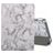 Mobigear Tri-Fold Marble Coque iPad 7 (2019) Etui + Porte-crayon - Gris