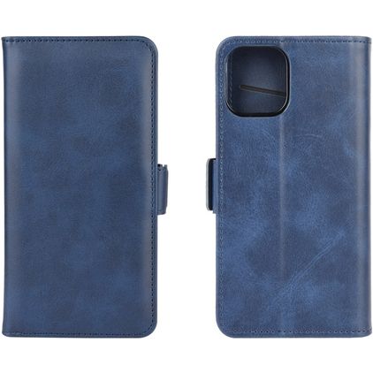Mobigear Slim Magnet Housse iPhone 12 Pro Etui Porte-Monnaie - Bleu