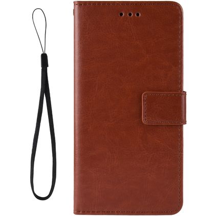 Mobigear Wallet Housse Motorola One Vision Etui Porte-Monnaie - Marron