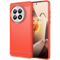 Mobigear Brushed Slim Coque OnePlus 13 Coque arrière en TPU Souple - Rouge