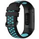 Mobigear Sport Plus Buckle Bracelet Silicone Fitbit Charge 3 Fermeture boucle ardillon - Noir / Turquoise