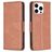 Mobigear Excellent Housse iPhone 16 Pro Etui Porte-Monnaie - Marron
