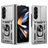 Mobigear Armor Ring Cam Slide Coque Samsung Galaxy Z Fold 8 Ultra Coque arrière Rigide Anti-Chocs avec Anneau-Support et Protecteur Lentilles - Argent