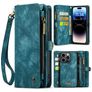 Caseme 008 Housse iPhone 14 Pro Etui avec Coque Détachable Porte-Monnaie - Bleu