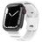 Mobigear Sport Armor Bracelet Silicone pour Apple Watch Fermeture à clou et passant - 42/41/40/38 mm - Blanc
