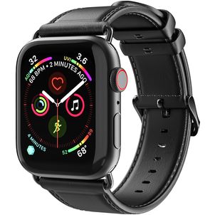 Dux Ducis Business Bracelet Cuir Apple Watch Fermeture boucle ardillon - 49/46/45/44 mm - Noir