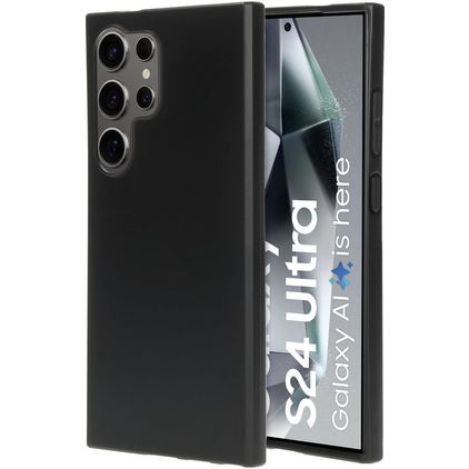 Mobiparts Classic Coque Samsung Galaxy S24 Ultra Coque arrière en TPU Souple - Matt Black