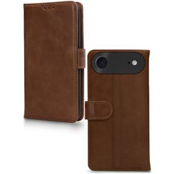 Mobilize Wallet Housse iPhone Air Etui en Cuir Véritable Porte-Monnaie - Marron