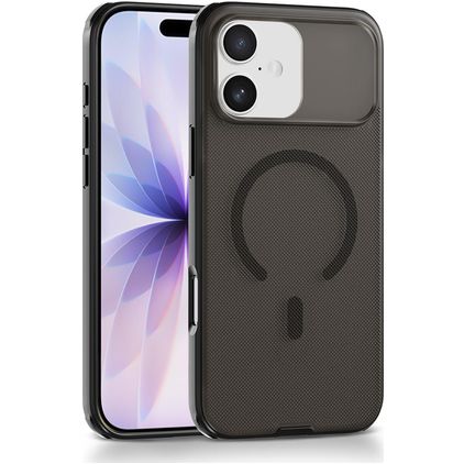 Mobigear Shockproof Grip Coque iPhone 17 MagSafe Coque arrière Rigide - Noir