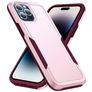 Mobigear Heavy Armor Coque iPhone 14 Pro Coque arrière Rigide Anti-Chocs - Rose / Violet