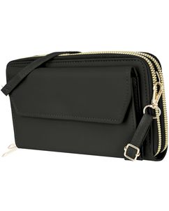 Antonio Fonzo Crossbody Clutch Sac Téléphone - Large - Noir