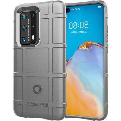 Mobigear Rugged Shield Coque Huawei P40 Pro Plus Coque arrière en TPU Souple Anti-Chocs - Gris