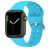 Mobigear Bumpy Bracelet Silicone Apple Watch Fermeture boucle ardillon - 49/46/45/44 mm - Bleu