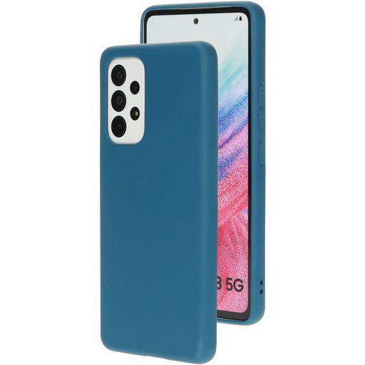 Mobiparts Coque Samsung Galaxy A53 Coque arrière en Silicone - Blueberry Blue