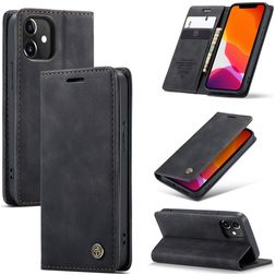 Caseme 013 Housse iPhone 12 Mini Etui Porte-Monnaie - Noir