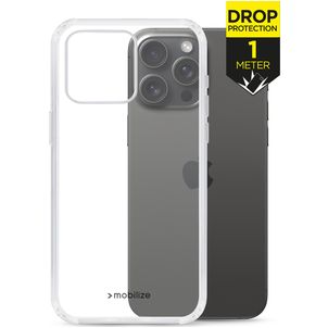 Mobilize Naked Protection Coque Transparente iPhone 15 Pro Max Coque arrière Rigide Anti-Chocs - Transparent