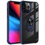 Mobigear Crystal Ring Coque iPhone 14 Pro Max Coque arrière Rigide avec Anneau-Support - Transparent / Bleu