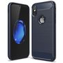Mobigear Brushed Slim iPhone XR TPU souple Coque arrière - Bleu marine