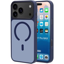 Mobiparts Hardcover Coque iPhone 17 Pro Max MagSafe Coque arrière Rigide - Satin Blue