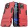 Mobigear Armor Stand Coque iPhone 13 Pro Max Coque arrière Rigide Anti-Chocs avec Support Amovible - Rouge