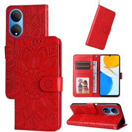 Mobigear Sunflower Housse HONOR X7 Etui Porte-Monnaie - Rouge