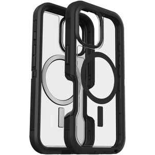 Otterbox Defender Coque iPhone 16 MagSafe Coque arrière Rigide Anti-Chocs - Transparent / Noir