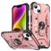 Mobigear Armor Ring Coque iPhone 14 Plus Coque arrière Rigide Anti-Chocs avec Anneau-Support - Rose doré