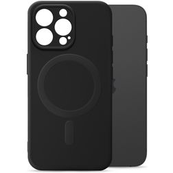 My Style Protective Flex Coque iPhone 15 Pro MagSafe Coque arrière en TPU Souple - Noir