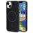 Mobiparts Slim Line Coque iPhone 14 MagSafe Coque arrière Rigide - Onyx Black