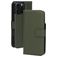 Mobiparts Housse iPhone 16 Pro Max MagSafe Etui avec Coque Détachable en Cuir Véritable Porte-Monnaie - Vert