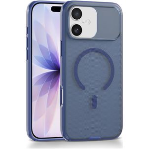 Mobigear Shockproof Grip Coque iPhone 17 MagSafe Coque arrière Rigide - Bleu