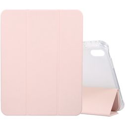 Mobigear Tri-Fold Gel Coque iPad 11 (2025) Etui en TPU,Similicuir + Porte-crayon - Rose