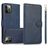 Mobigear Wallet Housse iPhone 16 Pro Max Etui avec Coque Détachable Porte-Monnaie - Bleu