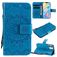 Mobigear Sunflower Housse iPhone 12 Mini Etui Porte-Monnaie - Bleu