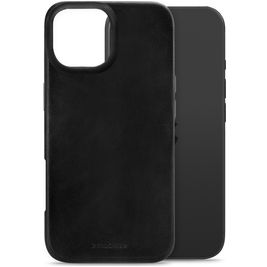 Mobilize Premium Coque iPhone 17 MagSafe Coque arrière en Cuir Véritable - Noir