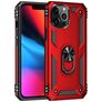 Mobigear Armor Ring Coque iPhone 13 Pro Coque arrière Rigide Anti-Chocs avec Anneau-Support - Rouge