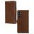 Mobilize Wallet Housse Samsung Galaxy A15 Etui en Cuir Véritable Porte-Monnaie - Marron