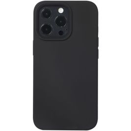 Mobigear Rubber Touch Coque iPhone 14 Coque arrière en Silicone - Noir